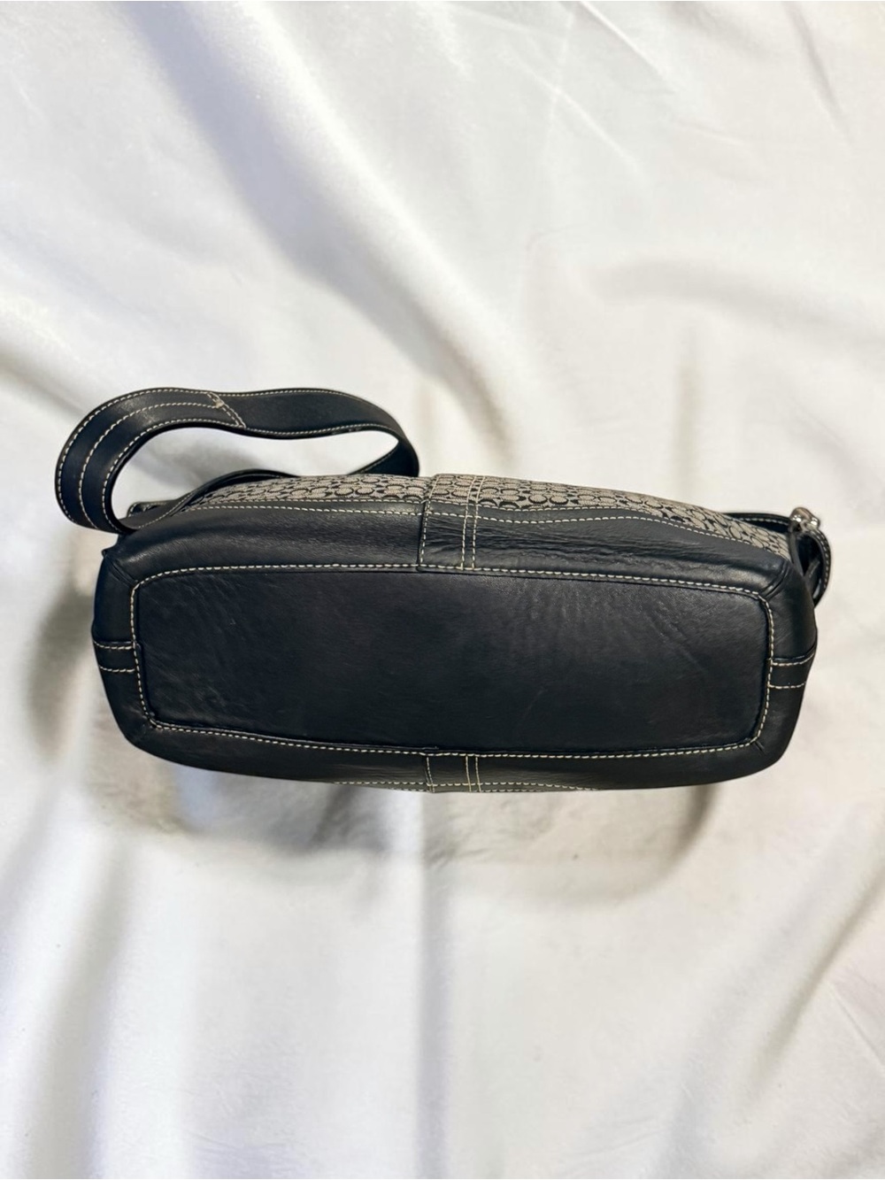 Coach Black/Gray Signature C Monogram Y2K Jacquard Soho Hobo Shoulder Bag - Picture 9 of 16